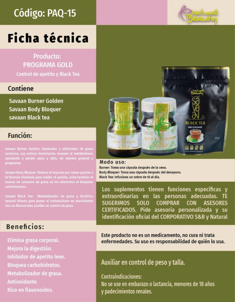 PROGRAMA GOLD Y BLACK TEA